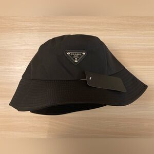 Prada Elegant Black Bucket Hat